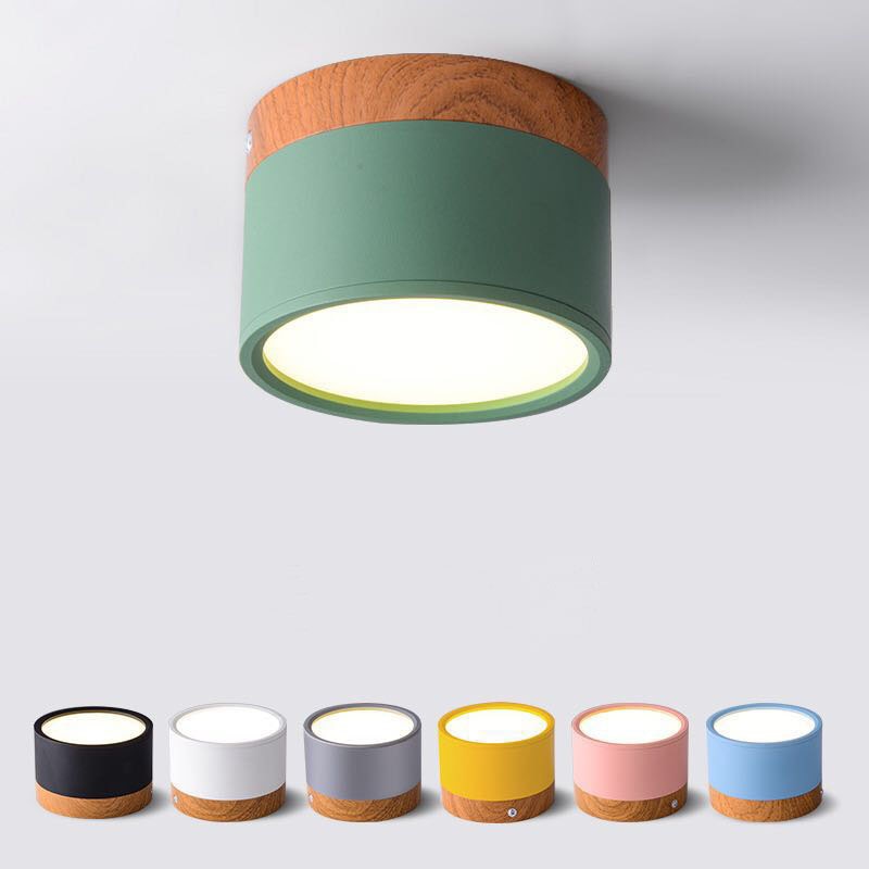Lumex Petit Plafonnier Led Multicolor Bois Nordique. Couloir-Cielum