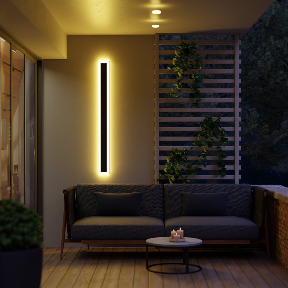 Rivin Moderne LED Applique Murale Extérieure Noir-Cielum