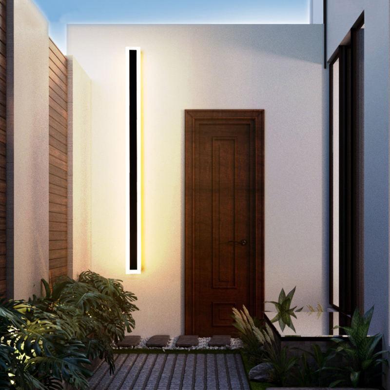 Rivin Moderne LED Applique Murale Extérieure Noir-Cielum