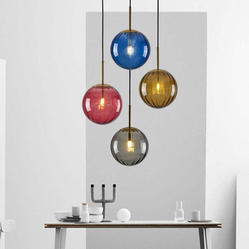 Sevenel Suspension Boule Moderne Métal/Verre-Cielum