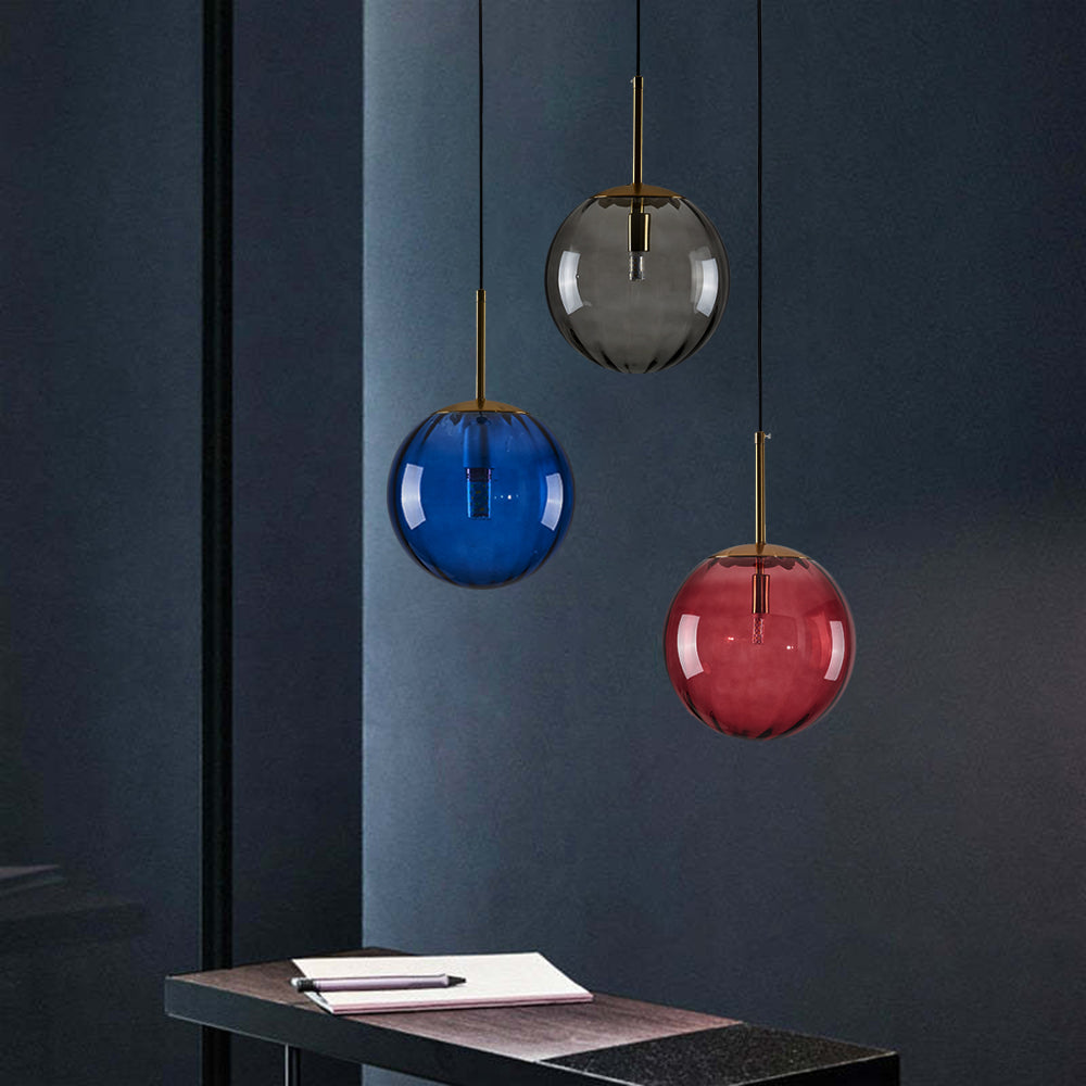 Sevenel Suspension Boule Moderne Métal/Verre-Cielum