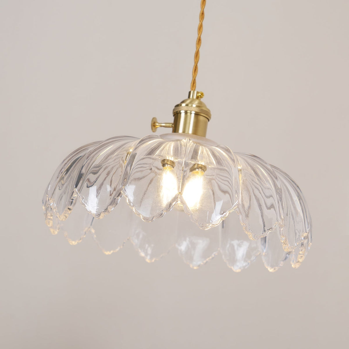 Limea Green Glass Flower Pendant Light-Neutral Decor