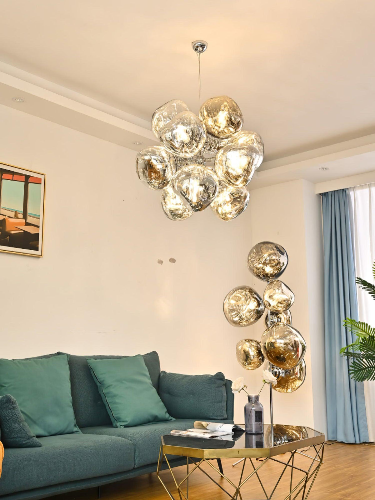 Esola Cluster Glass Pendant Light-Neutral Decor