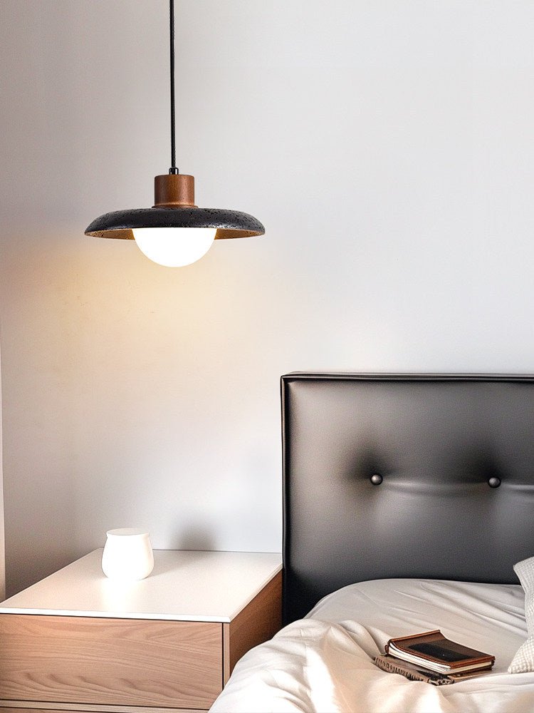 Podve Noir Travertin Suspension Minimaliste