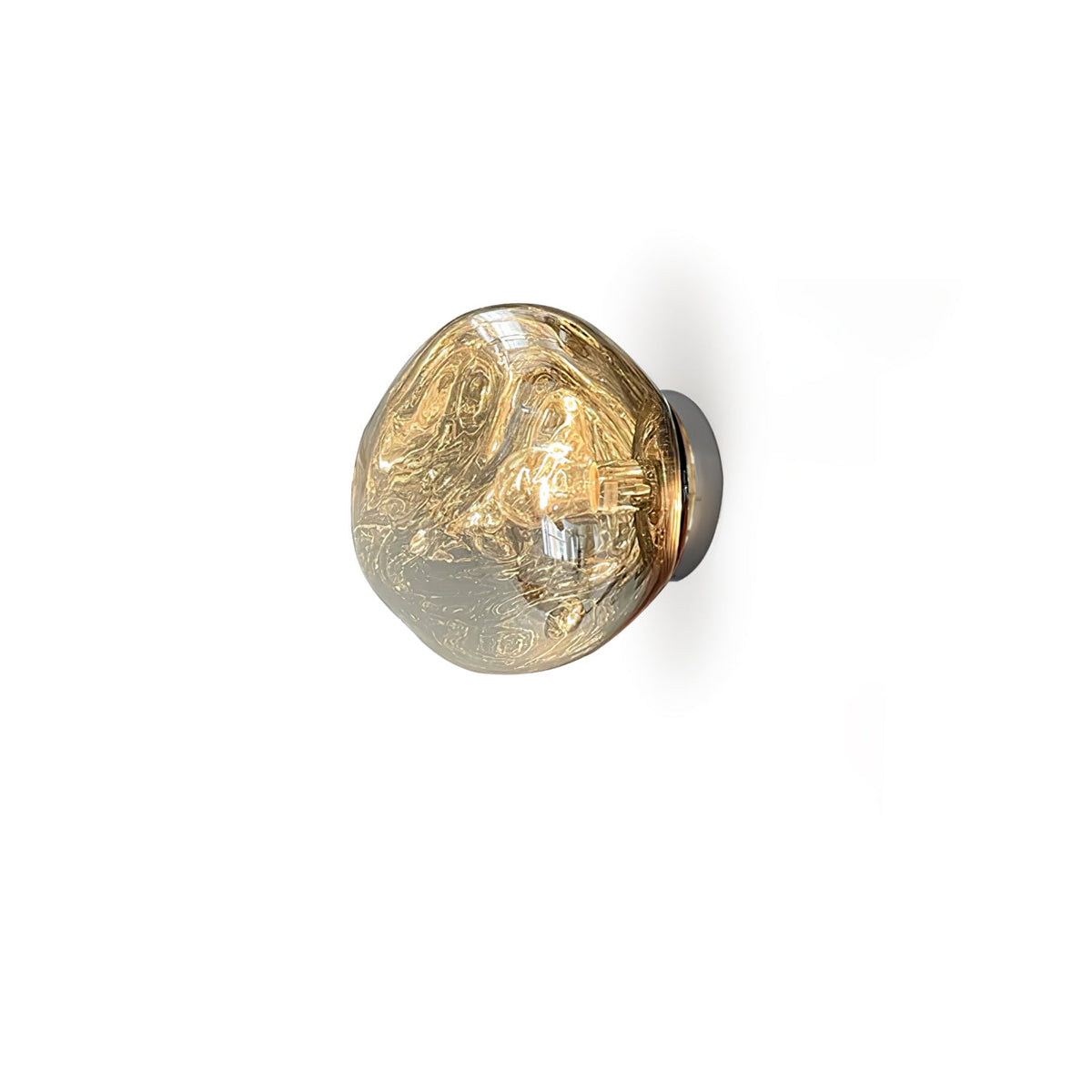 Leni Amber Glass Wall Lamp-Neutral Decor