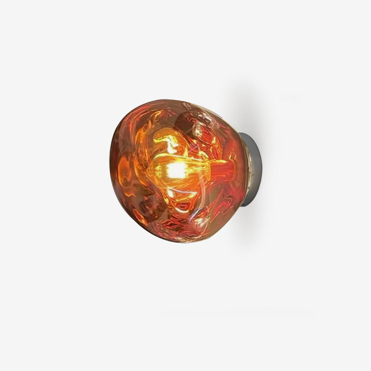 Leni Amber Glass Wall Lamp-Neutral Decor
