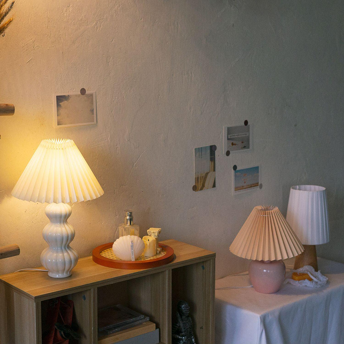 Hart Lampe de Table Vintage en Tissu