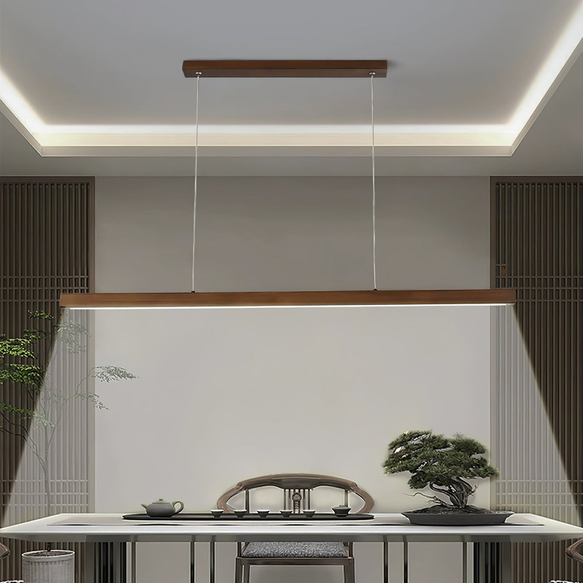 Develo Suspension linéaire minimaliste en bois-Cielum