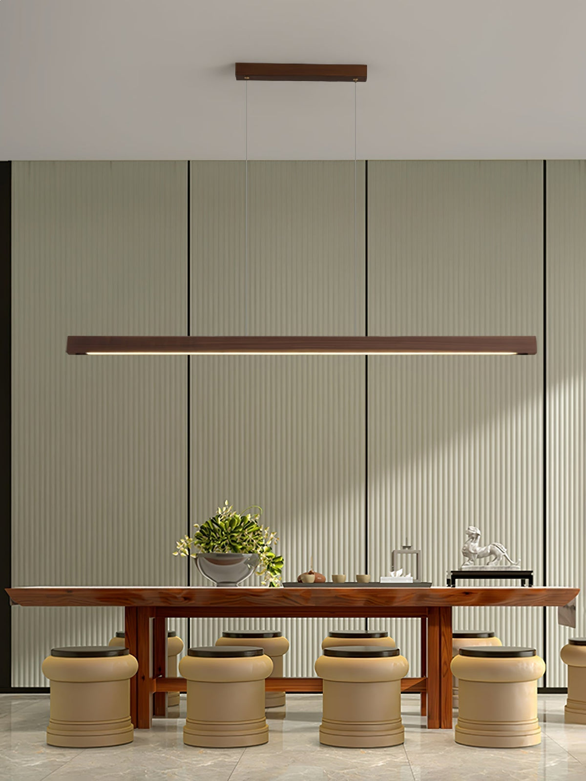 Develo Suspension linéaire minimaliste en bois-Cielum