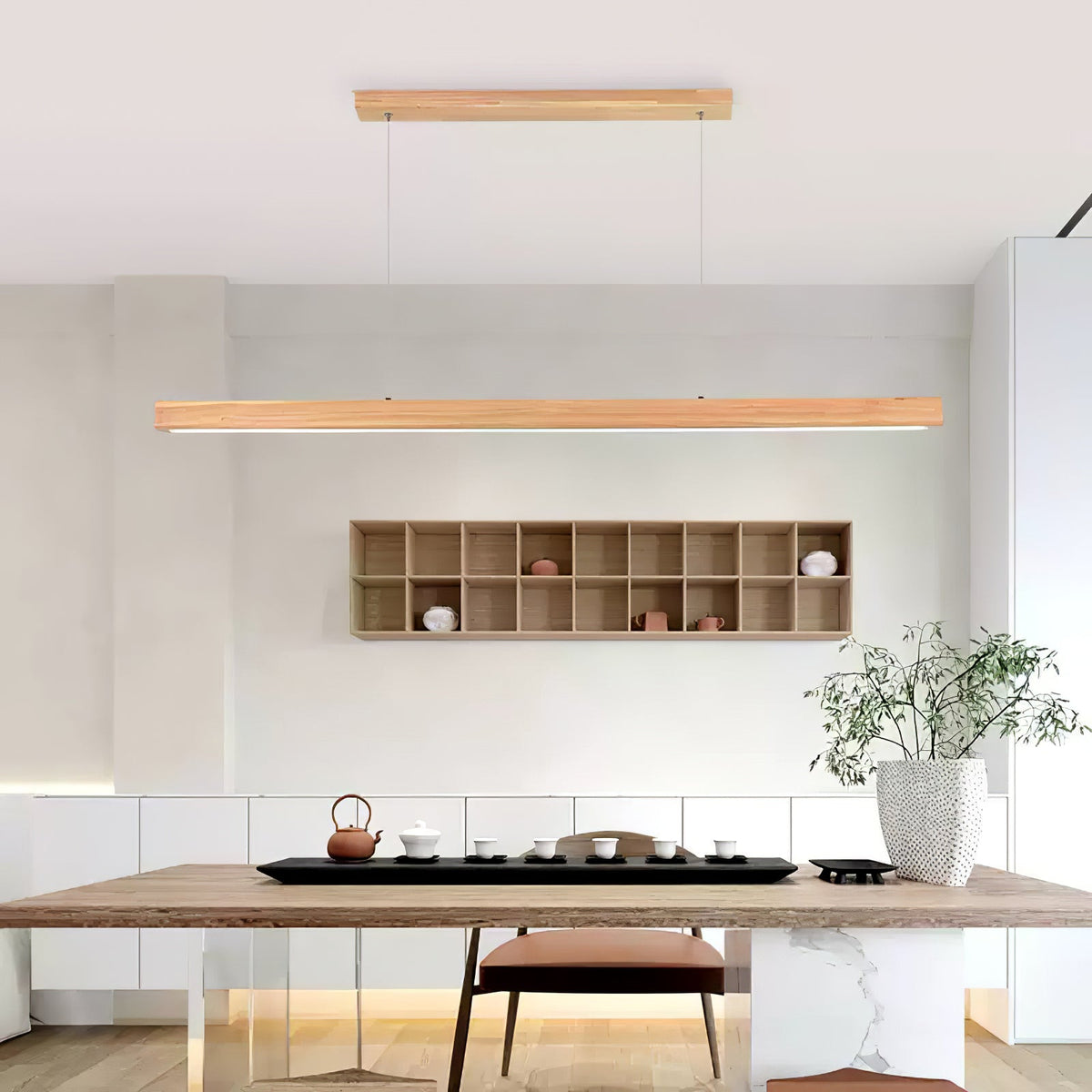 Develo Suspension linéaire minimaliste en bois-Cielum