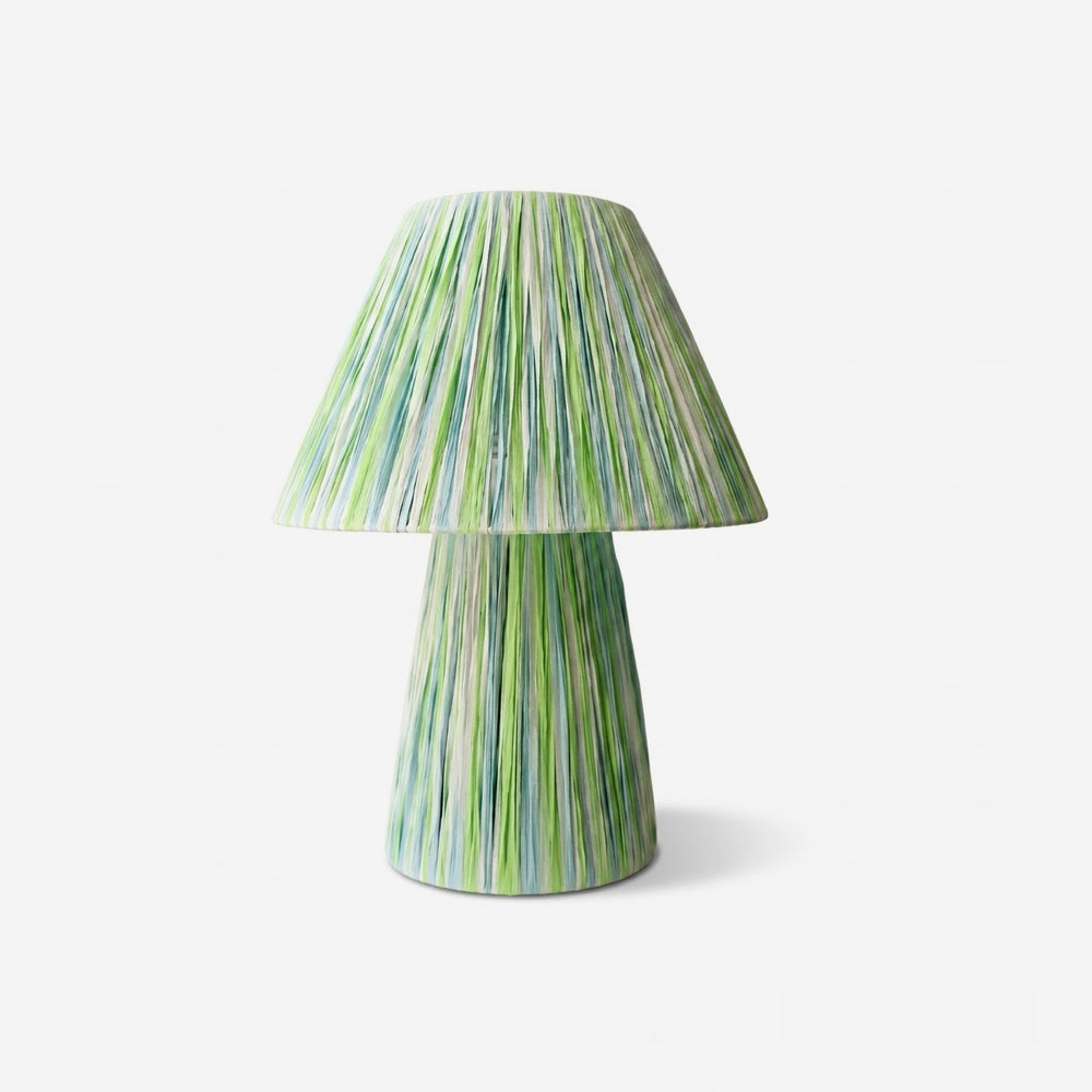 Liorisella Lampe de Table en Paille avec Rayures