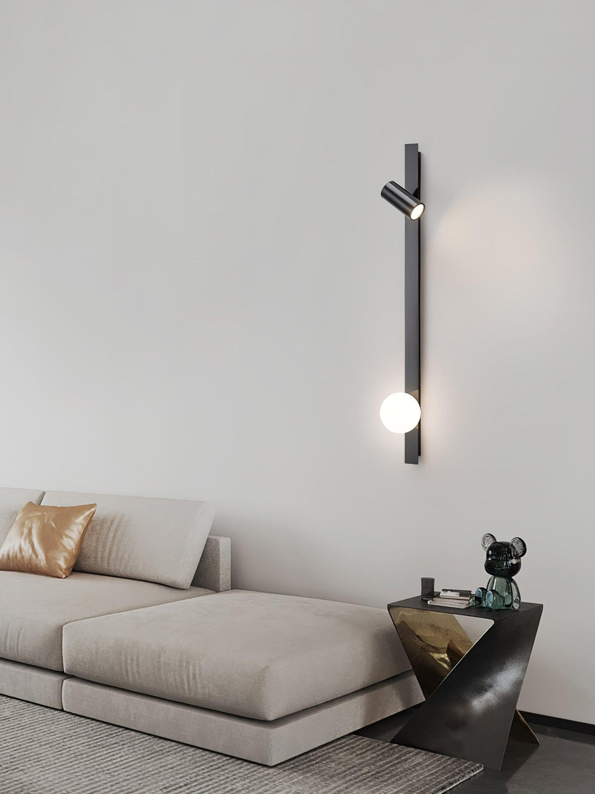 Aloz Applique Murale Minimaliste en Laiton Et Verre