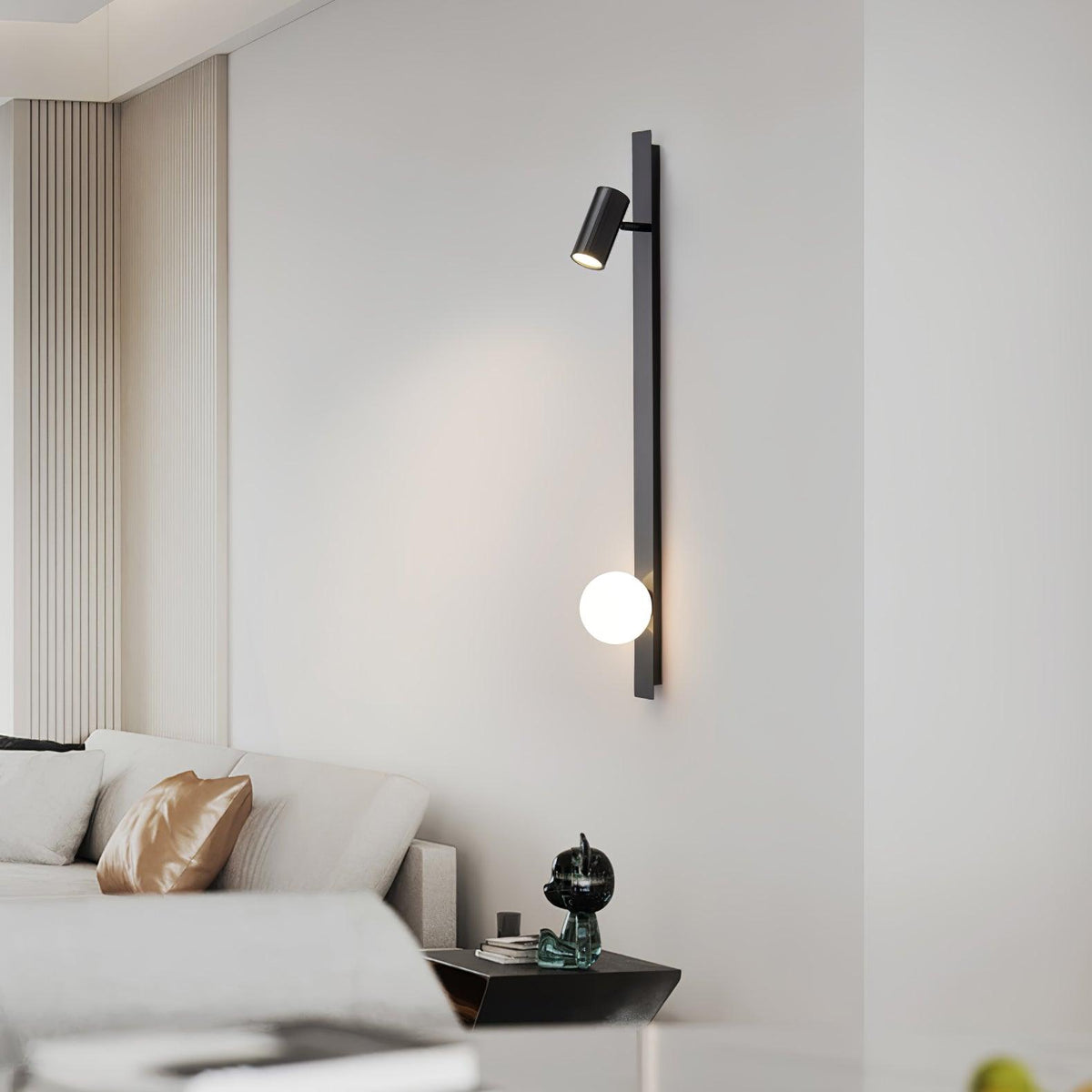 Aloz Applique Murale Minimaliste en Laiton Et Verre