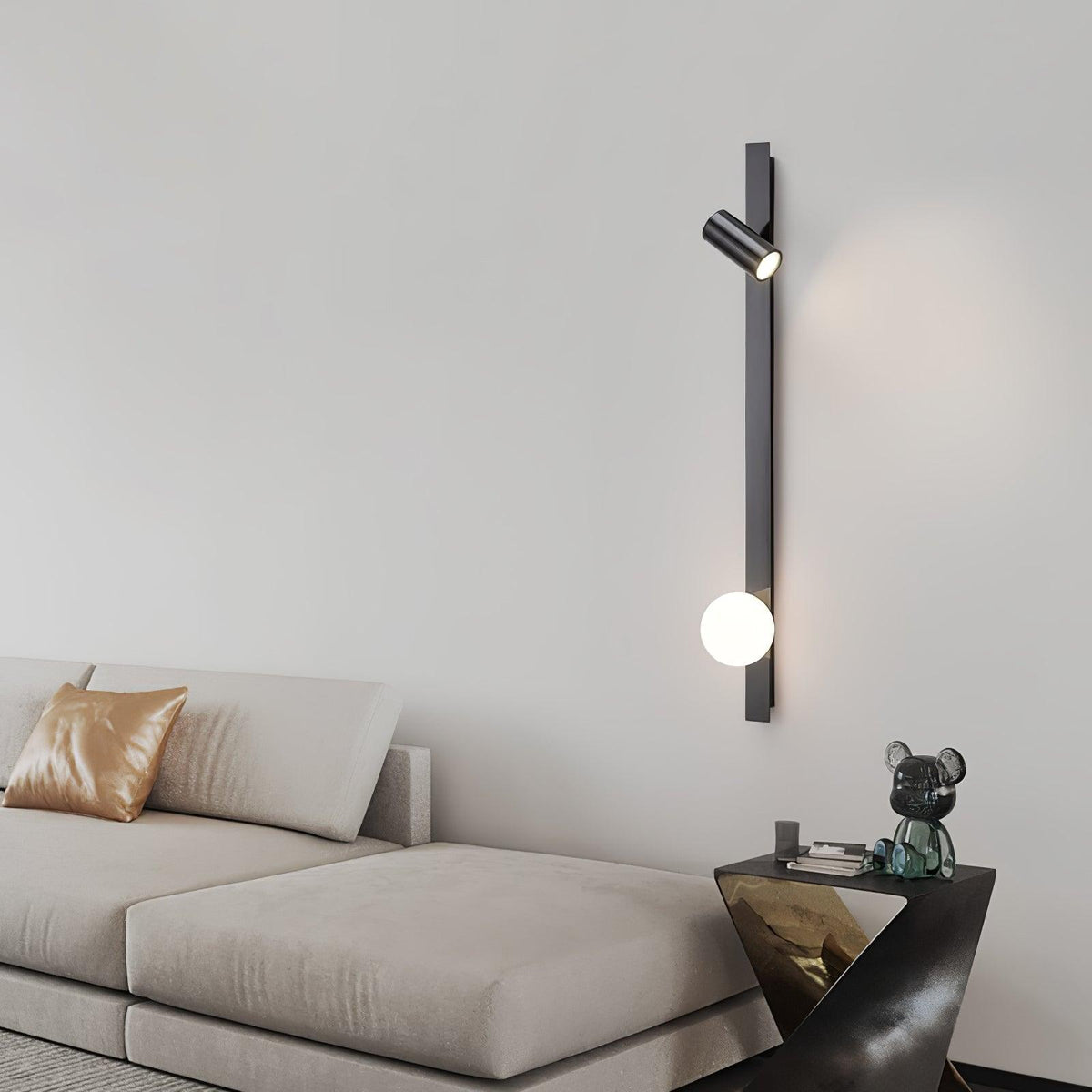 Aloz Applique Murale Minimaliste en Laiton Et Verre