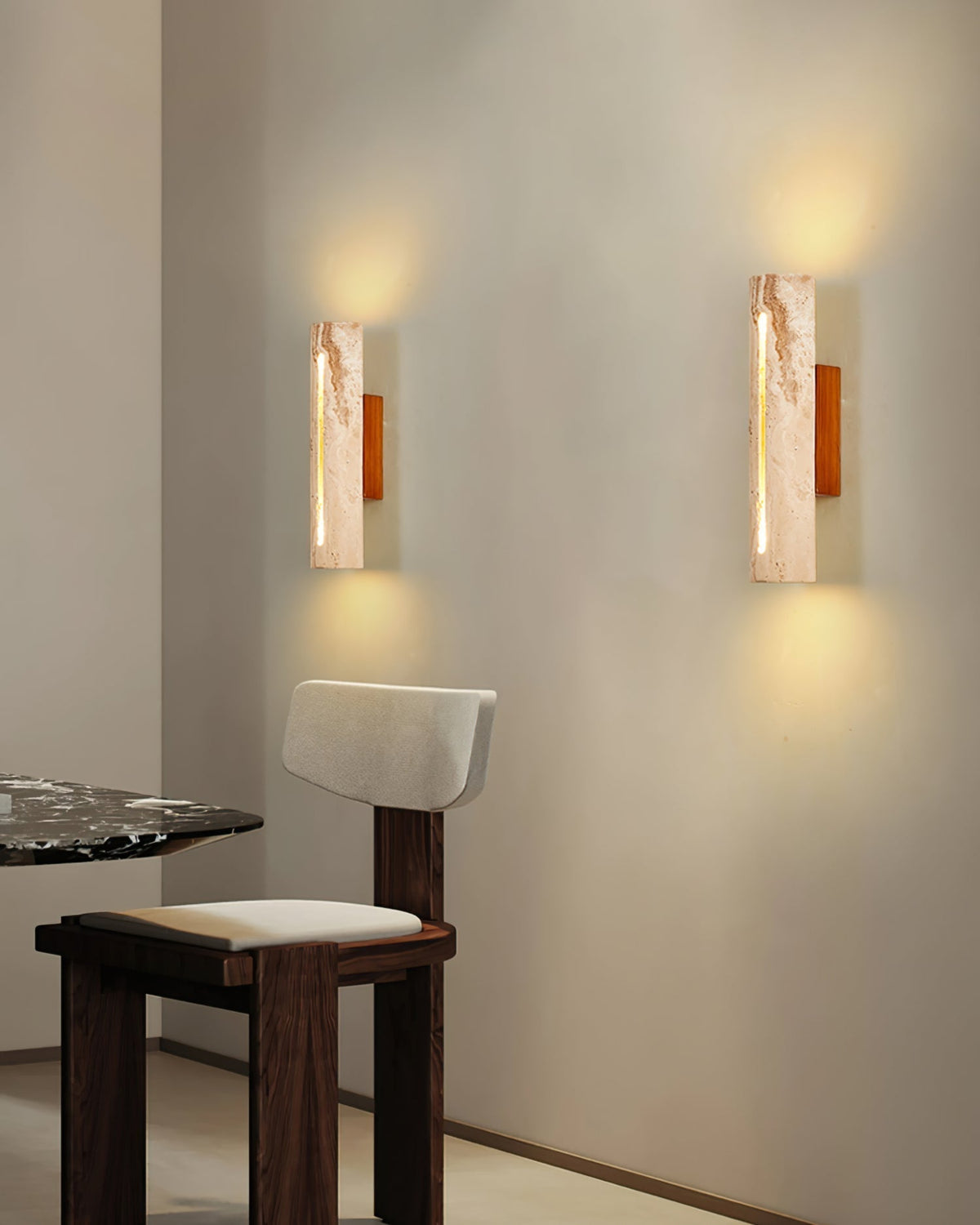 Nissa Travertine Wall Light-Neutral Decor
