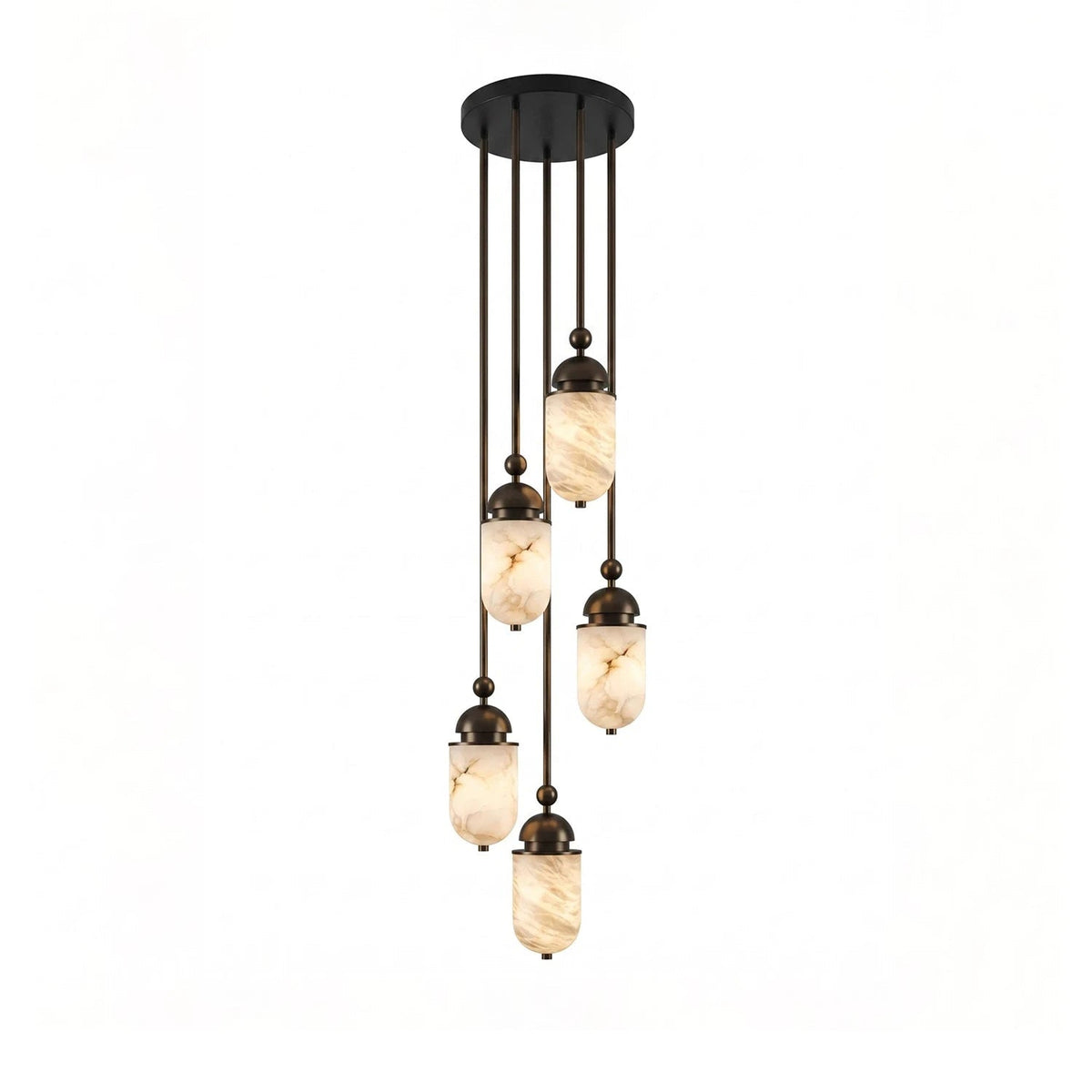 Whitcombe Suspension En Albâtre Sur Tige