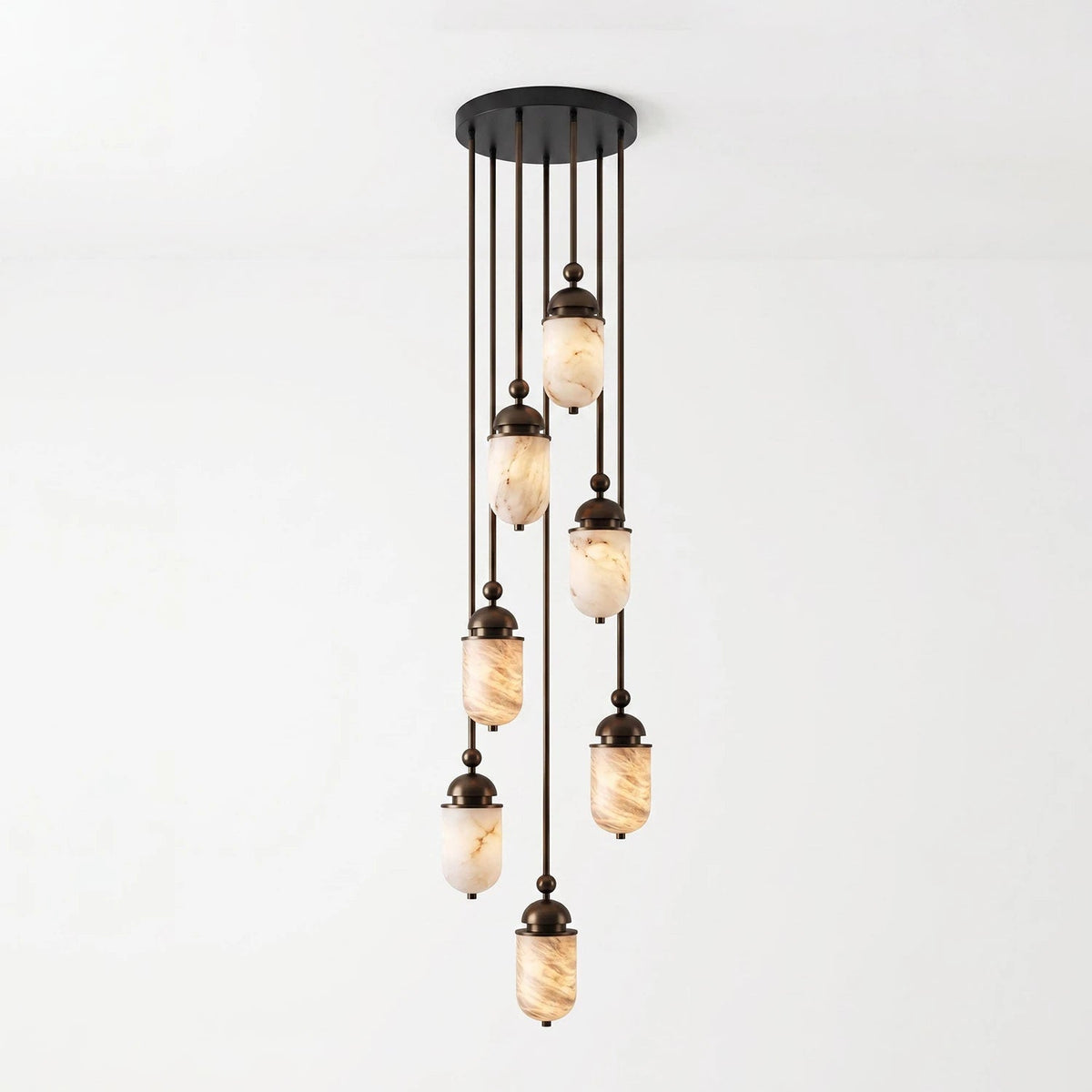 Whitcombe Suspension En Albâtre Sur Tige