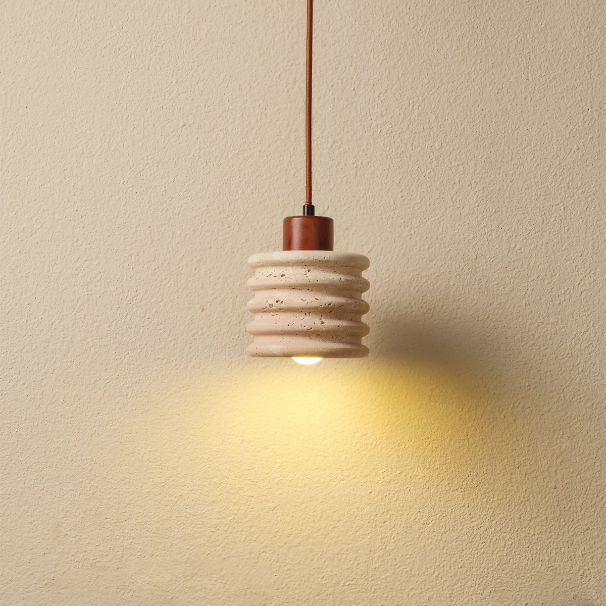 Burlat Pendant Light Travertine-Neutral Decor