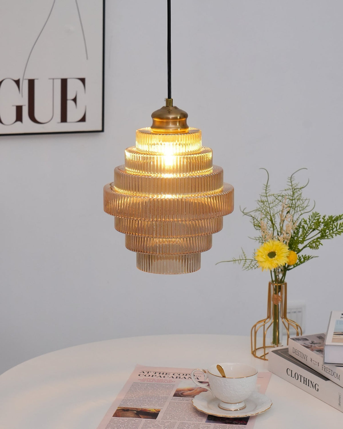Svena Glass Pendant Lamp-Neutral Decor