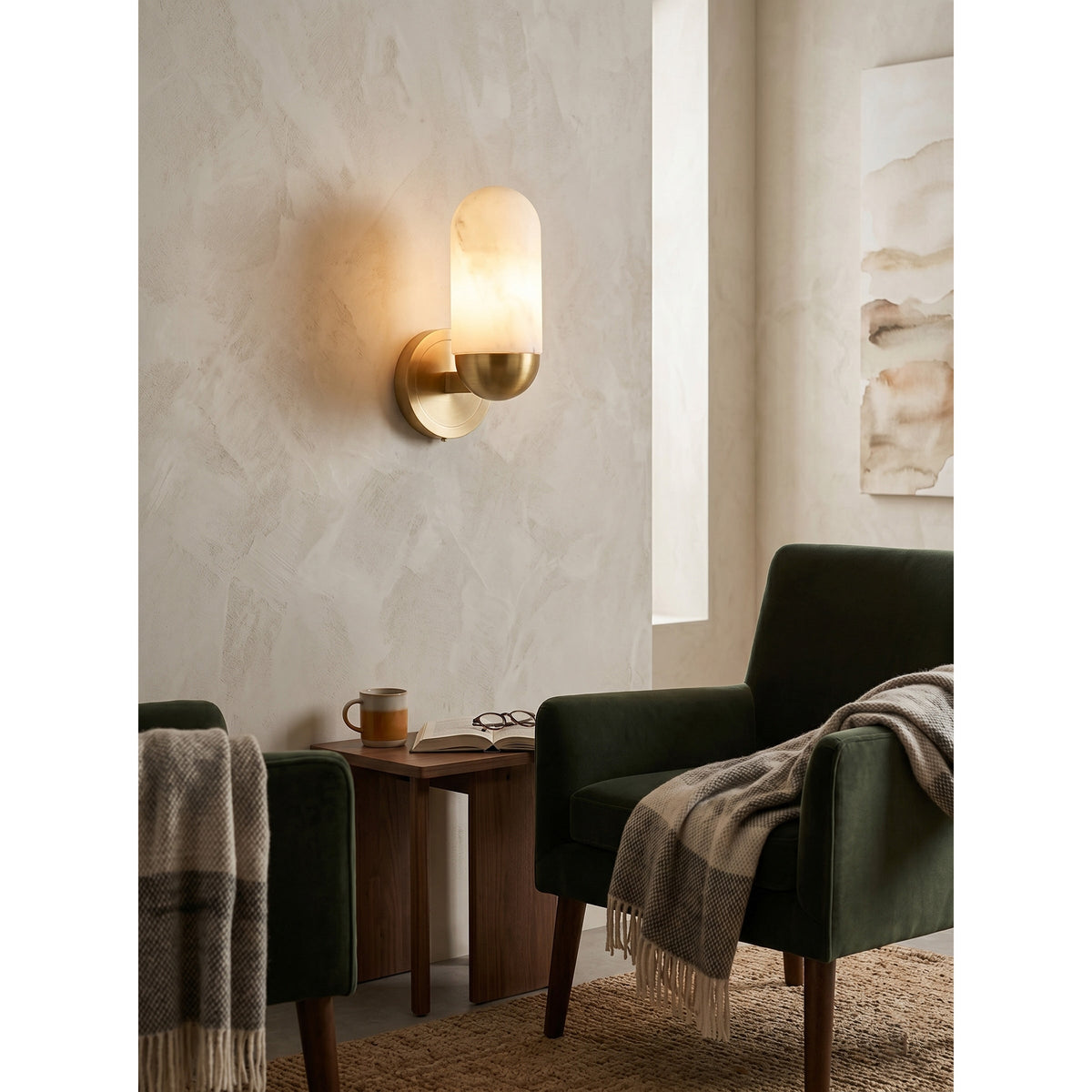 Lumeers Applique Murale en Albâtre