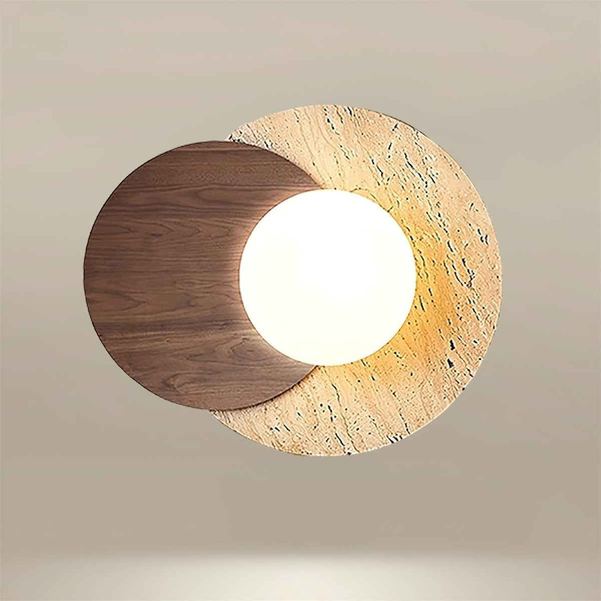 Lirixe Applique Murale Minimaliste en Travertin-Cielum