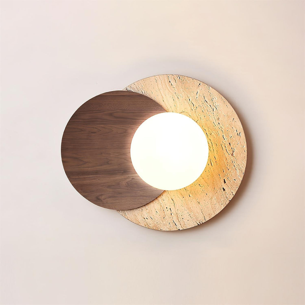 Lirixe Applique Murale Minimaliste en Travertin-Cielum