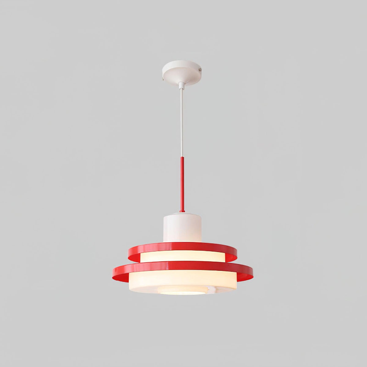 Dominexor Lustra Lampe Suspendue Rouge Blanche-Cielum