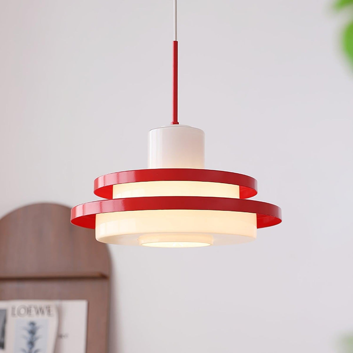 Dominexor Lustra Lampe Suspendue Rouge Blanche-Cielum