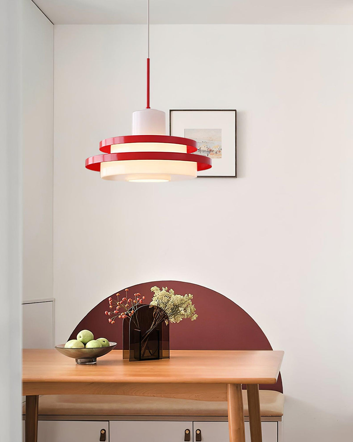 Dominexor Lustra Lampe Suspendue Rouge Blanche-Cielum