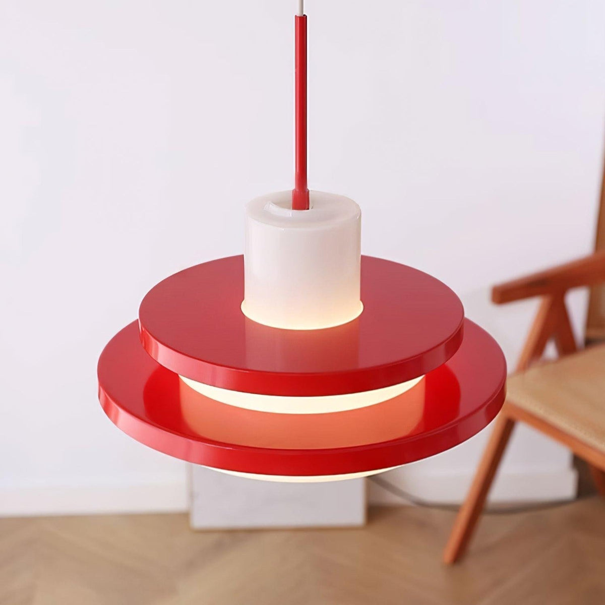 Dominexor Lustra Lampe Suspendue Rouge Blanche-Cielum