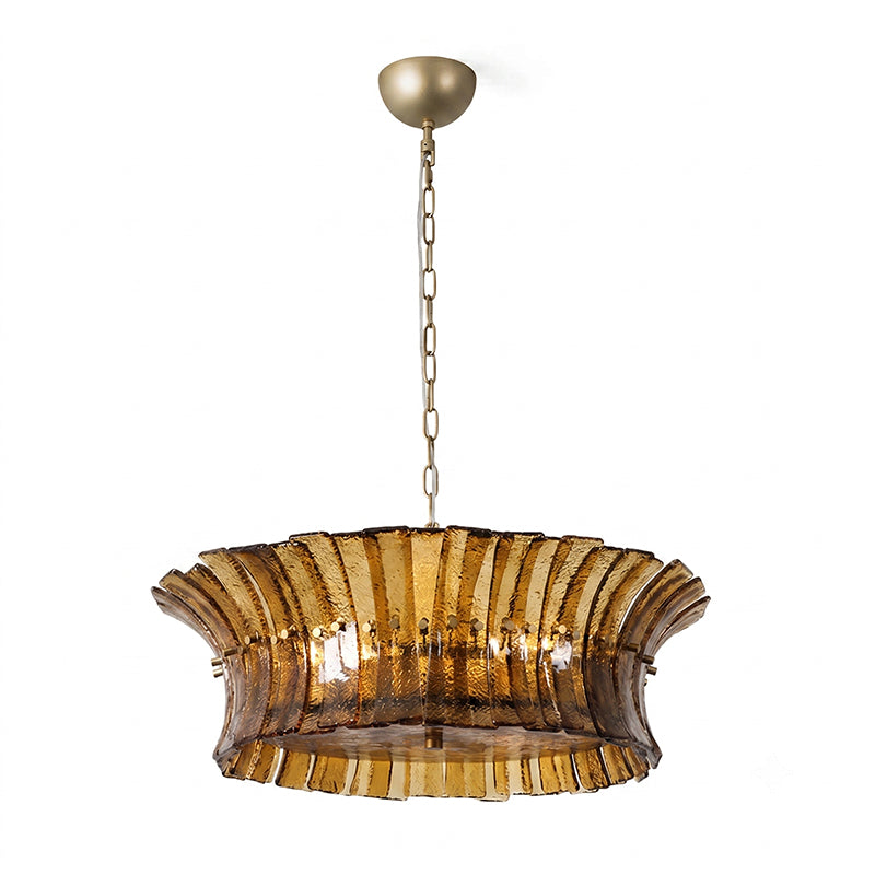 Another view of the Smoky Gray Marin Chandelier, unlit.