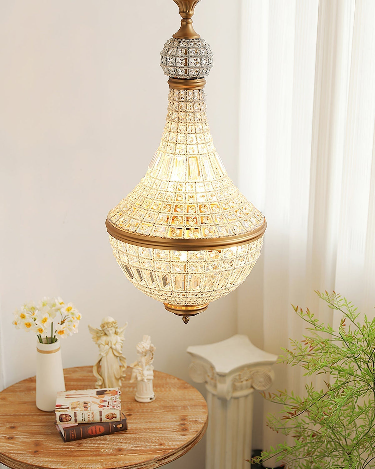 Auristella Crystal Chandelier-Neutral Decor