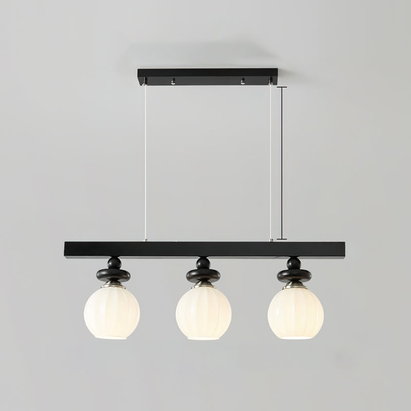 Dimensional drawing of the single Maru Pendant Light.