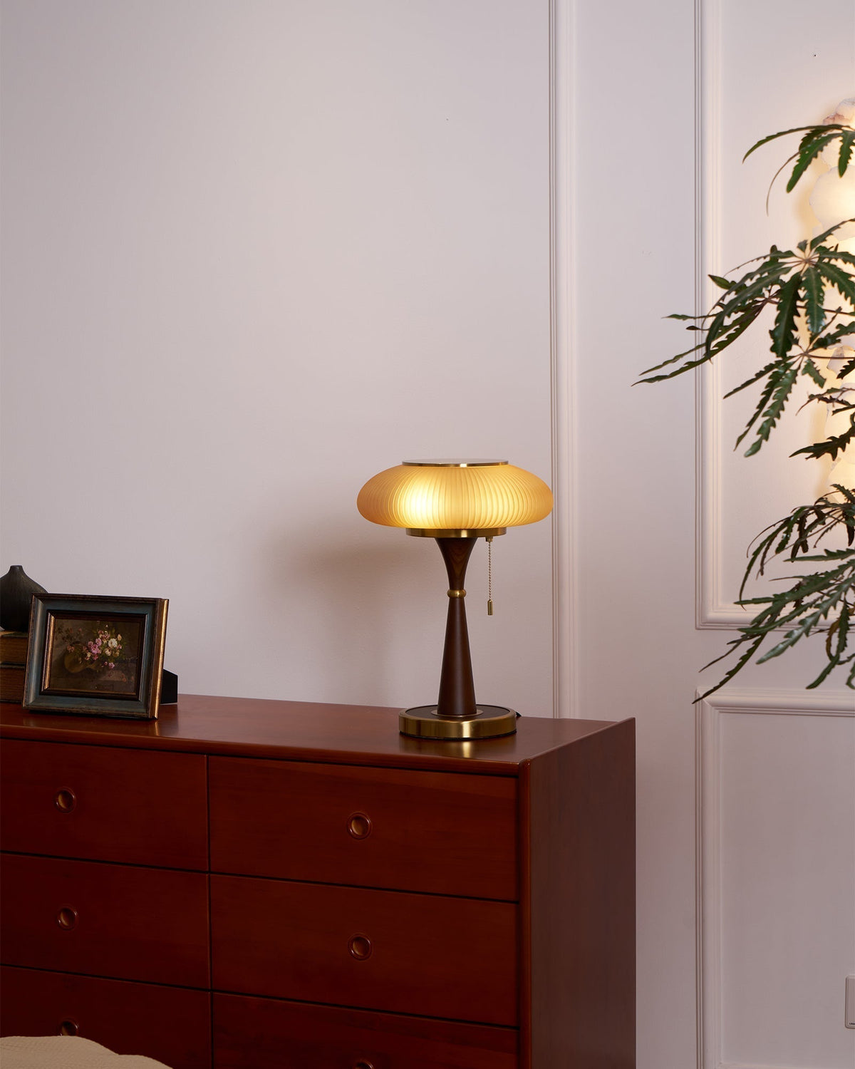 Vevelo Lampe de Table en Bois Vintage