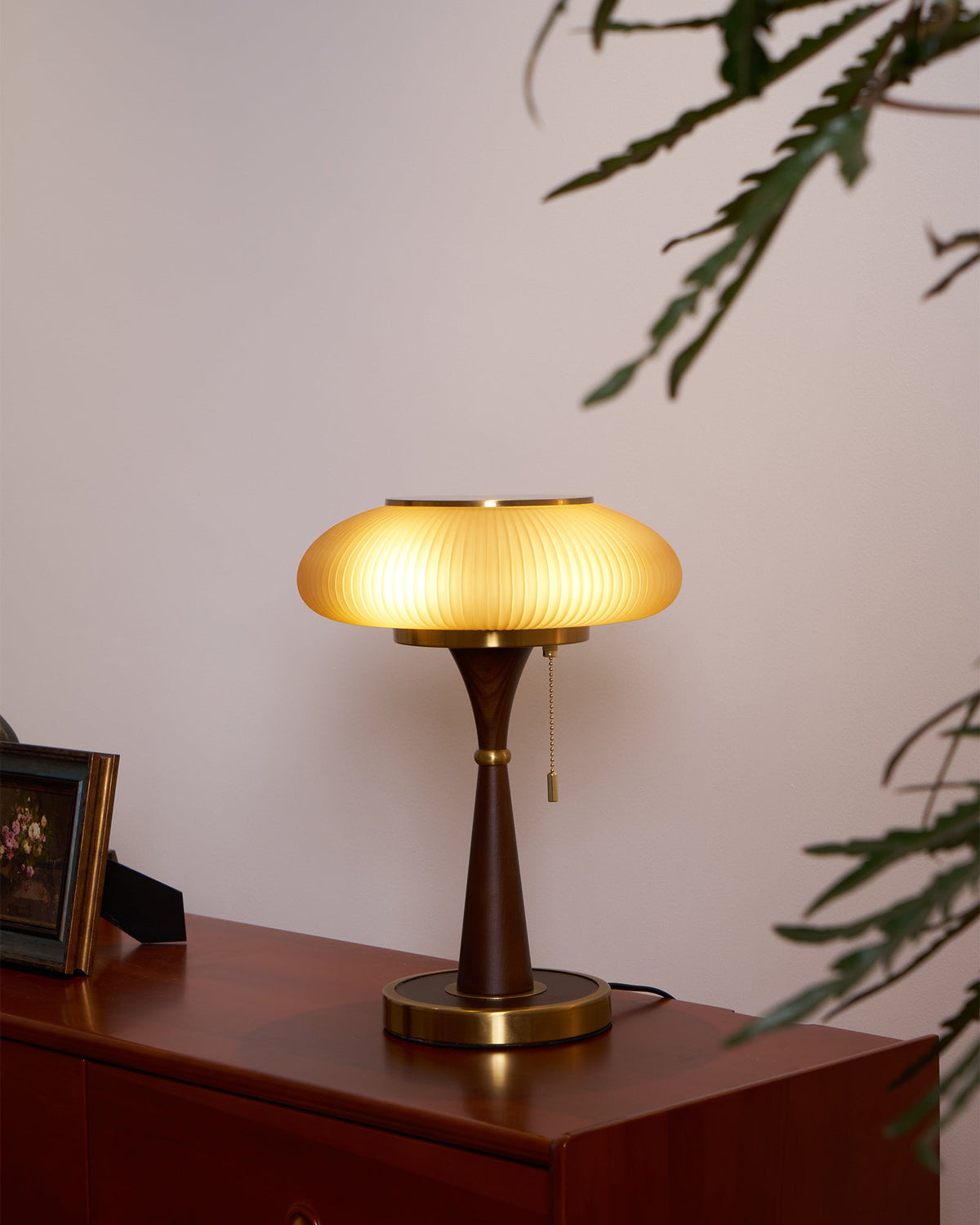 Vevelo Lampe de Table en Bois Vintage