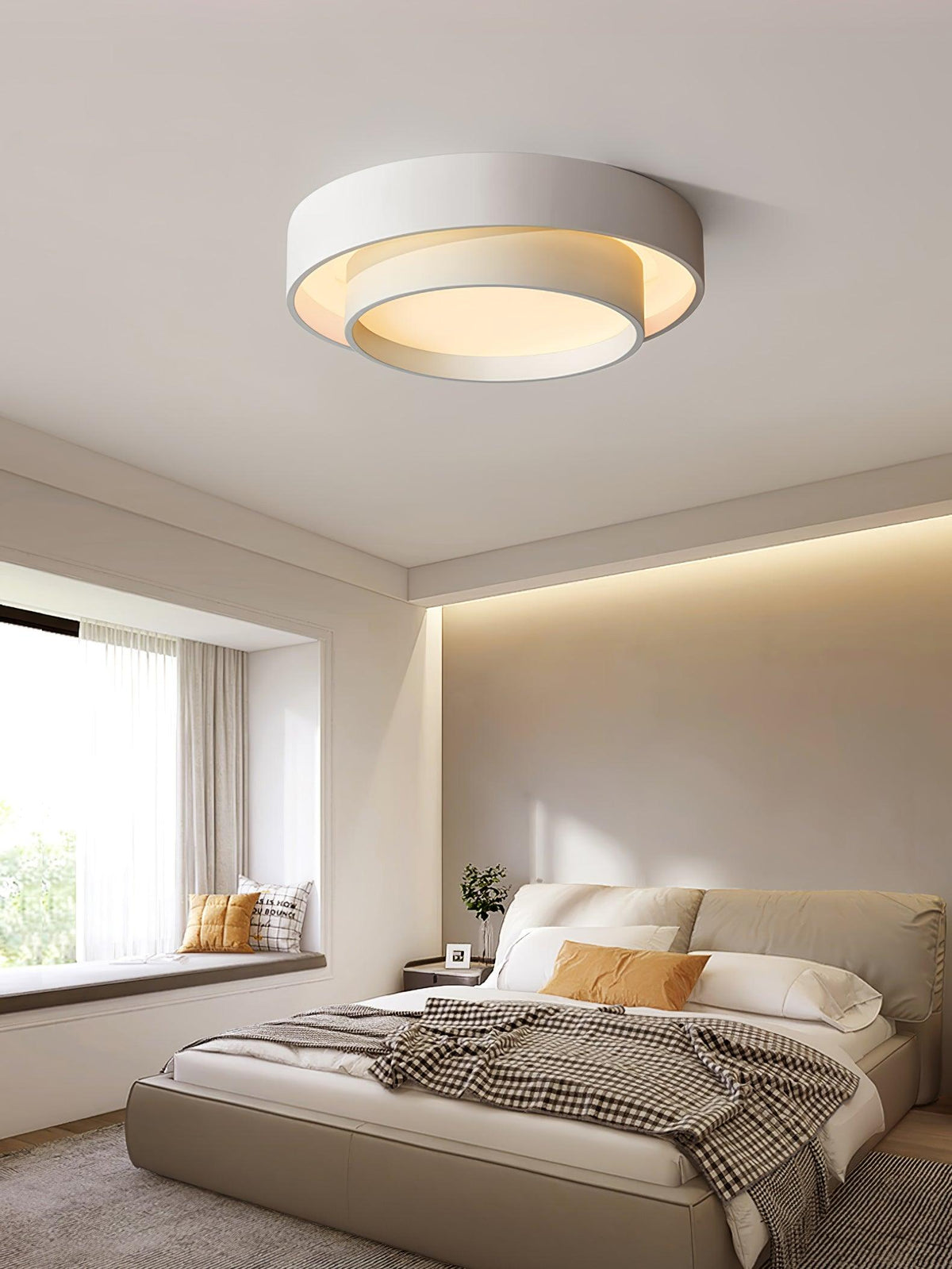 Ralem Plafonnier Double Couches Cylindre Moderne-Cielum