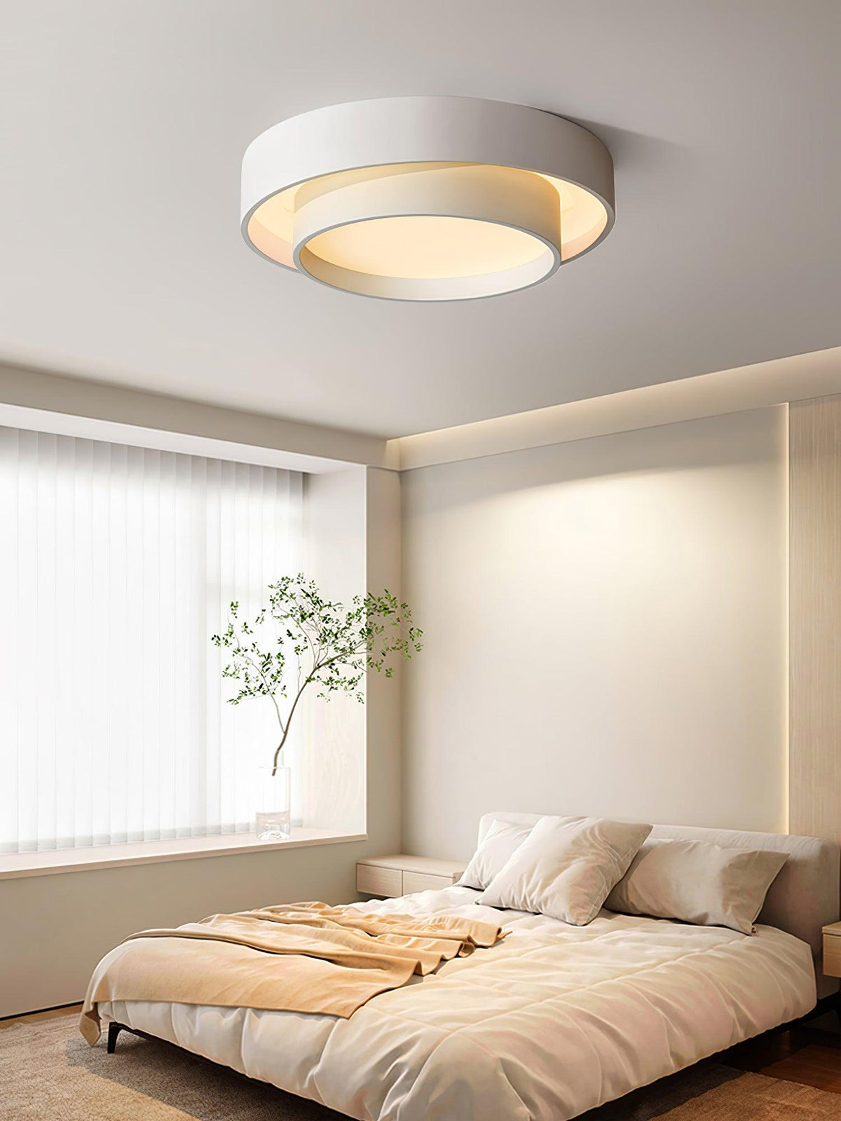 Ralem Plafonnier Double Couches Cylindre Moderne-Cielum