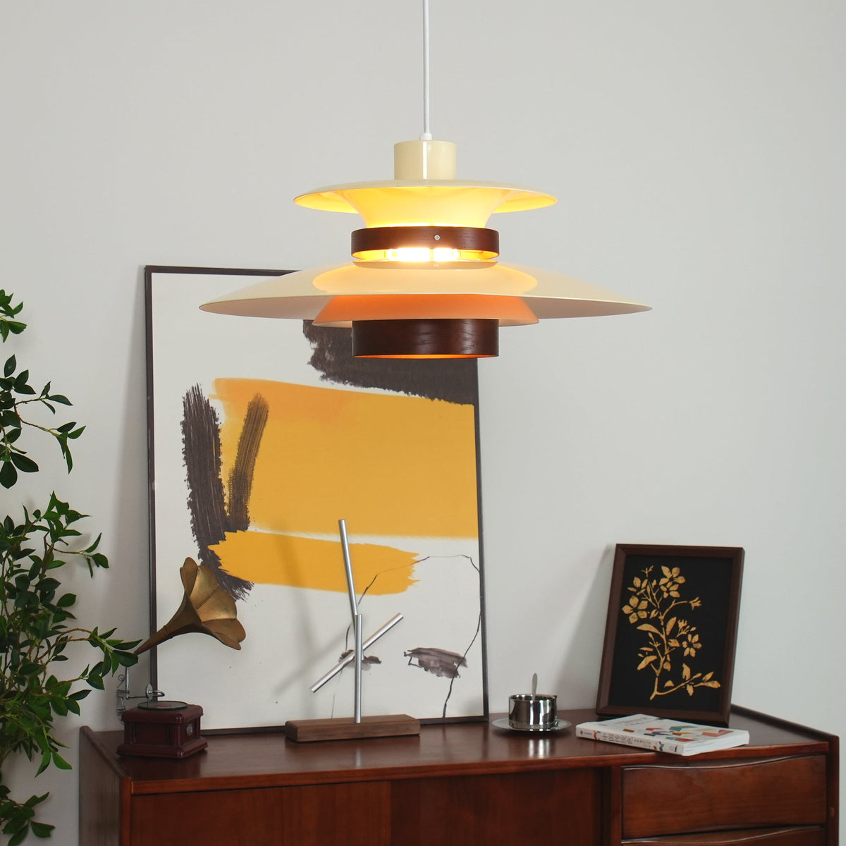 Vazen Suspension Bois Acier-Cielum