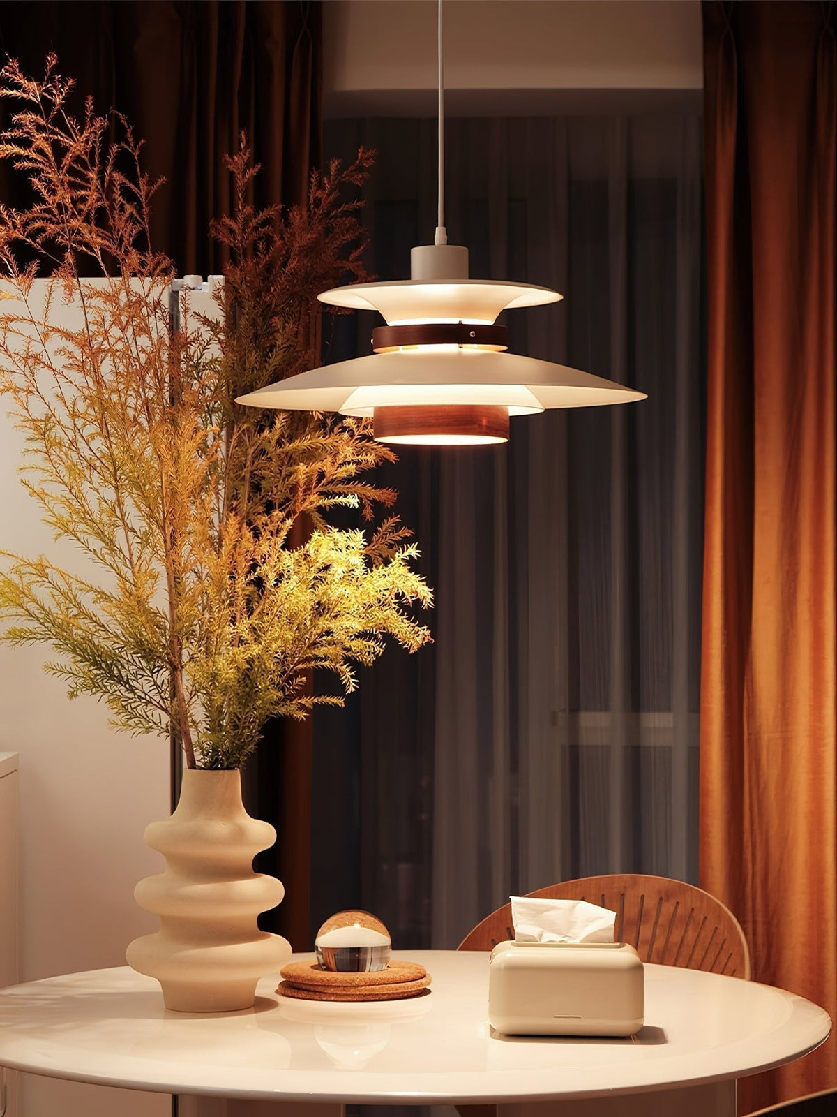 Vazen Suspension Bois Acier-Cielum