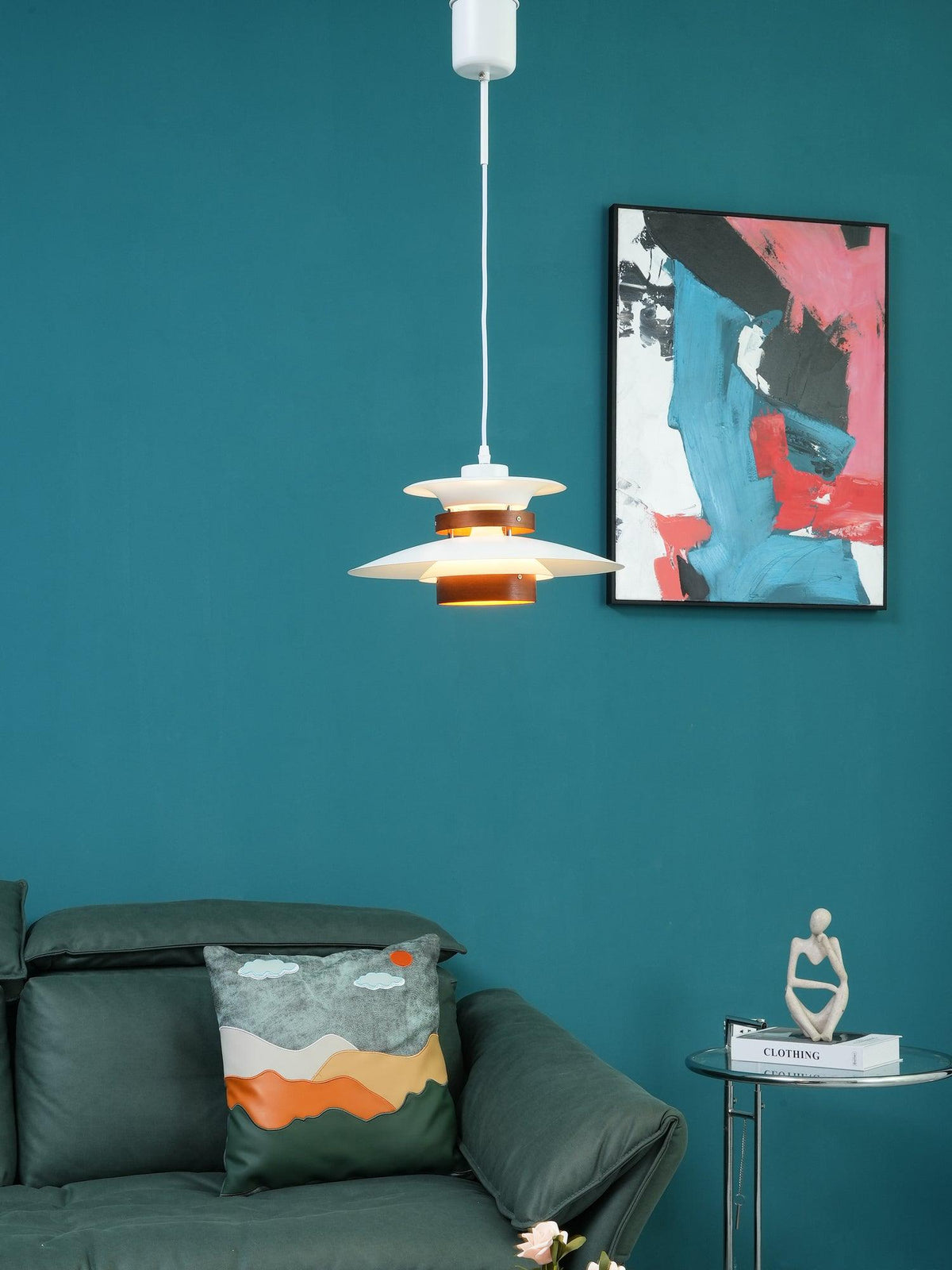 Vazen Suspension Bois Acier-Cielum