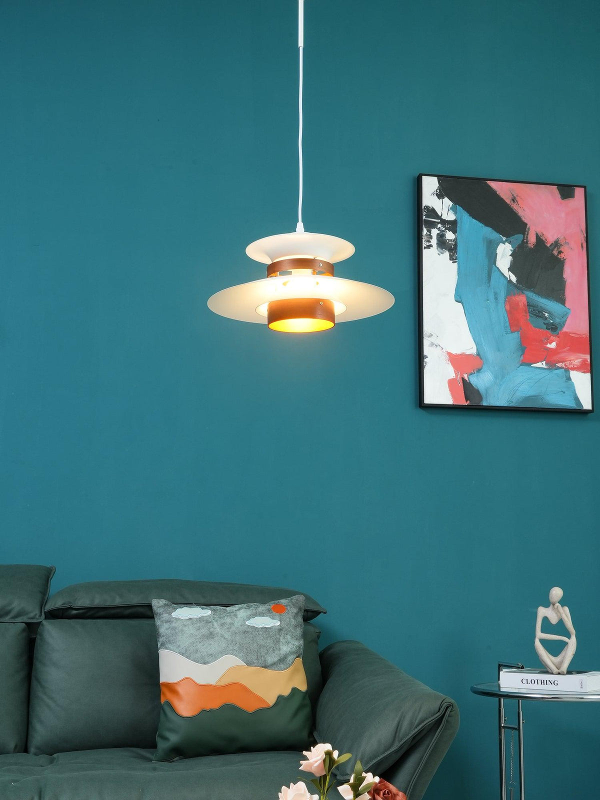 Vazen Suspension Bois Acier-Cielum