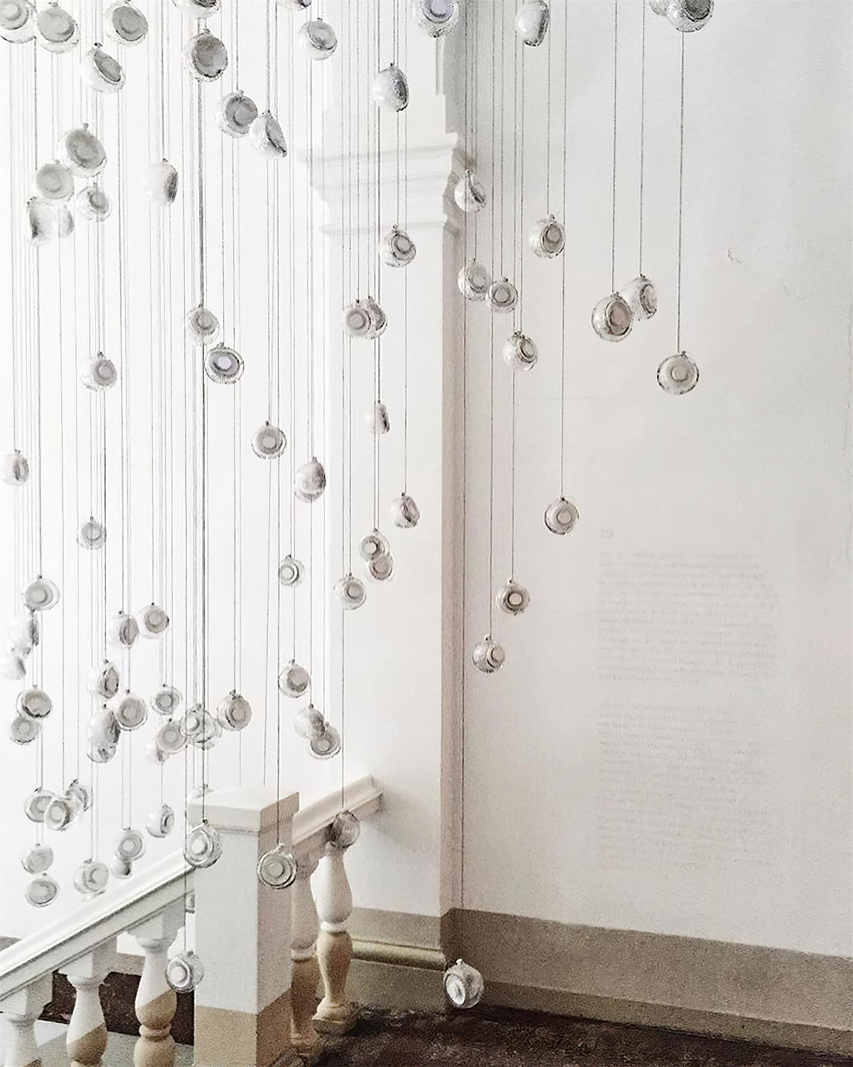 Chandelier Mesh Glass Orbs Cluster Metal Frame Modern Minimalist-Neutral Decor