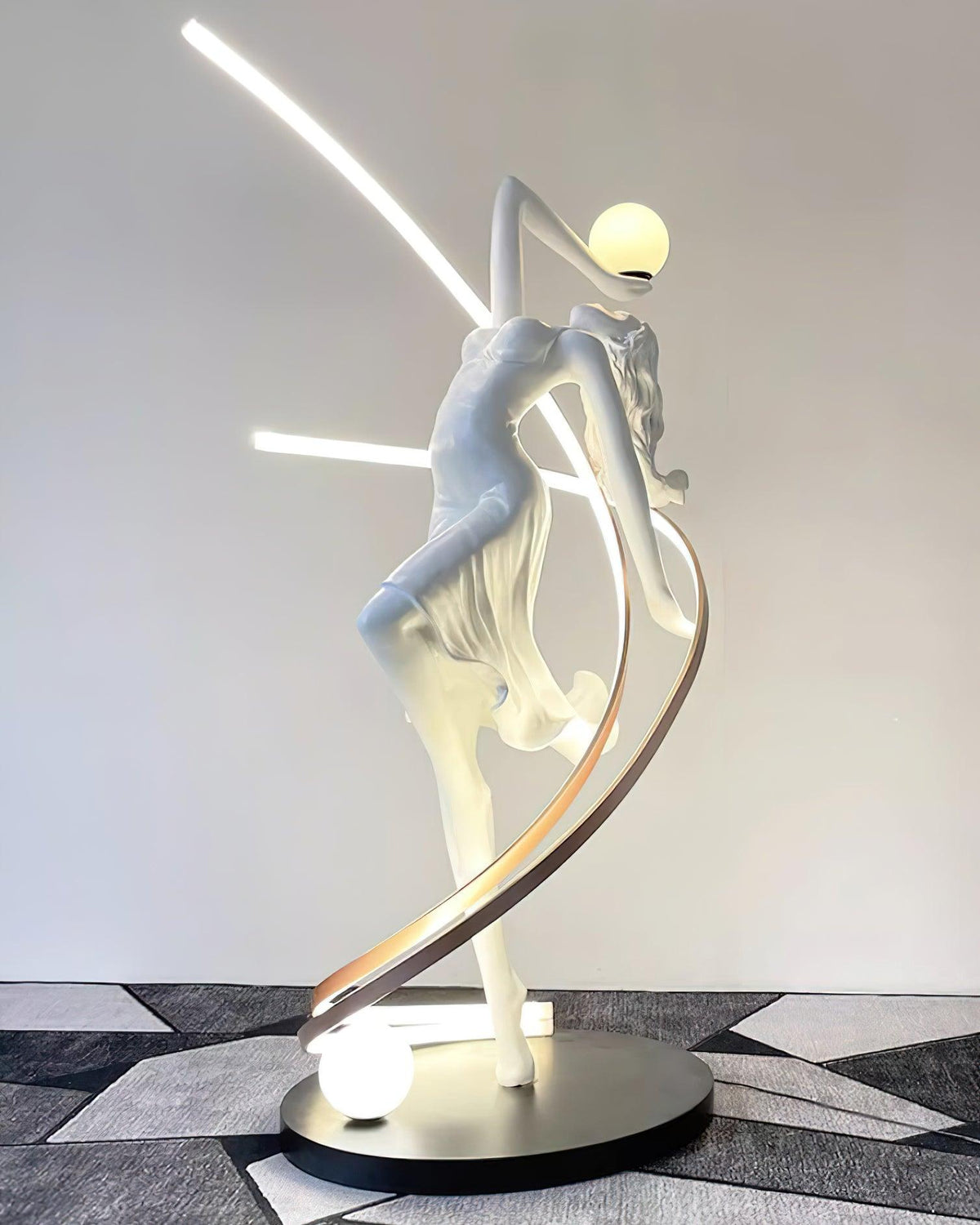 Mirorelia Lampadaire Statue de Déesse Élégant