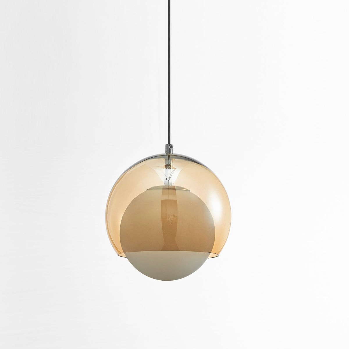 Pendant Light Double Globe Shade Glass Modern Minimalist Ambient-Neutral Decor
