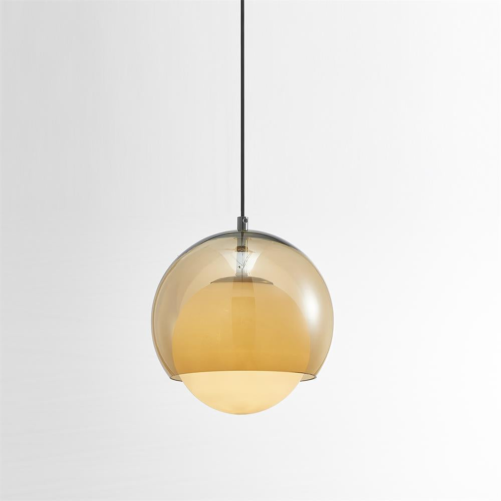 Pendant Light Double Globe Shade Glass Modern Minimalist Ambient-Neutral Decor