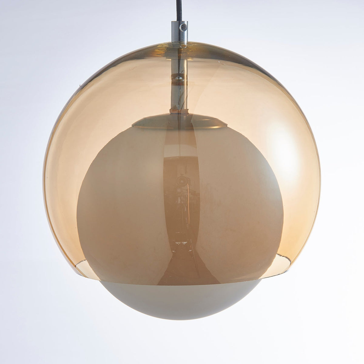 Pendant Light Double Globe Shade Glass Modern Minimalist Ambient-Neutral Decor