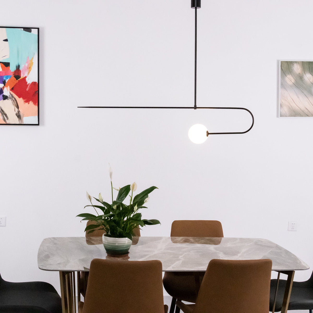 Erixy Lustre Mobile Noir Minimaliste-Cielum