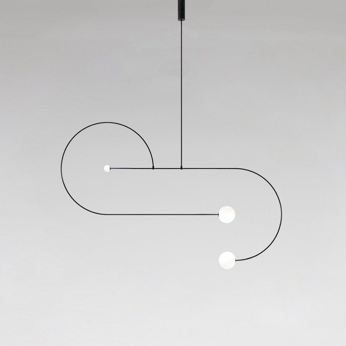 Erixy Lustre Mobile Noir Minimaliste-Cielum