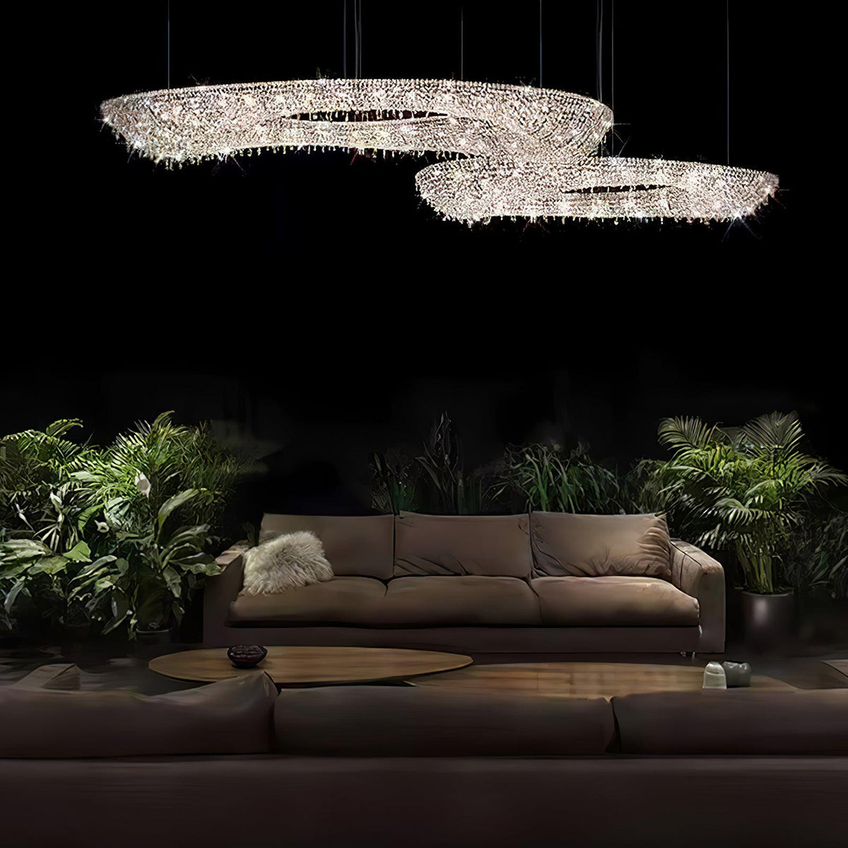 Aeliora Orné Crystal Suspension Lumière