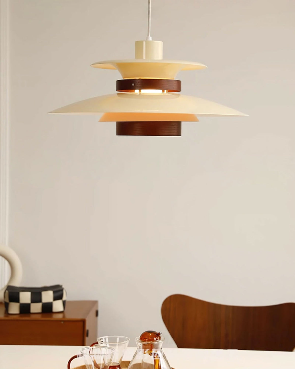 Vazen Suspension Bois Acier-Cielum